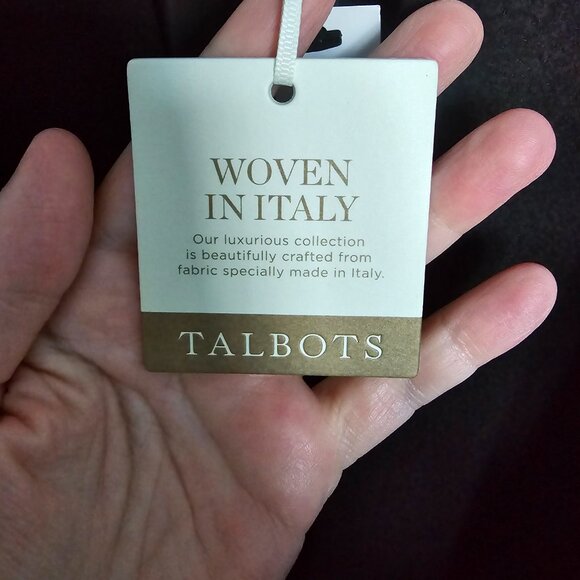 NWT Talbots Black Virgin Wool Notch Collar Single Button Blazer 24W - Picture 5 of 14